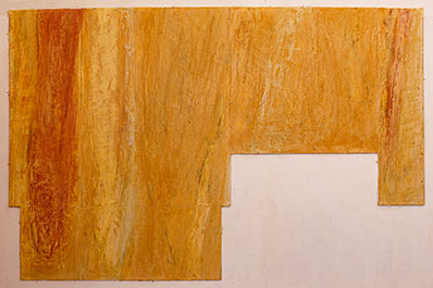 Hope, 2023, 32x49x2&rdquo;, pigmented plaster on poplar