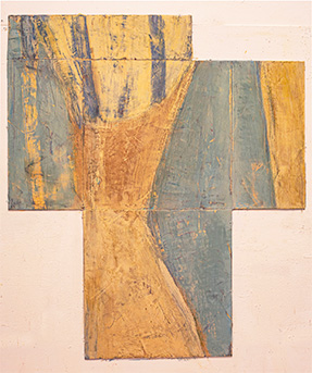 Textil, 2022, 41x32x2&rdquo;, pigmented plaster on poplar